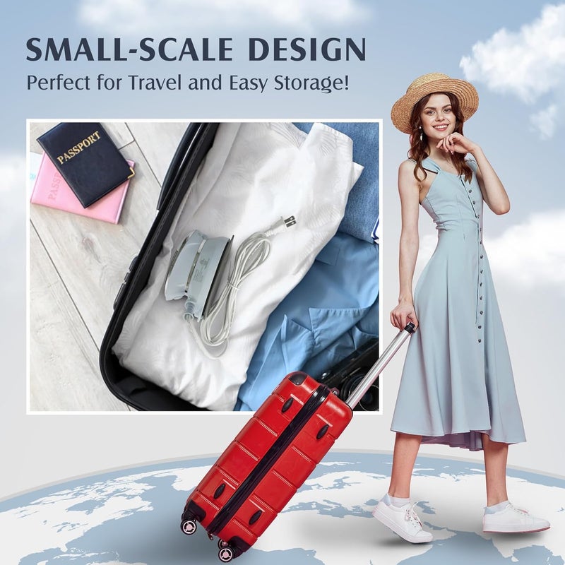 PIOMATIC Travel Iron Mini with Steam for Clothes with Dual Voltage, Portable Mini Ironing Machine with Non-Stick Soleplate, Small Iron for Sewing, Quilting and Handcraft - Image 3